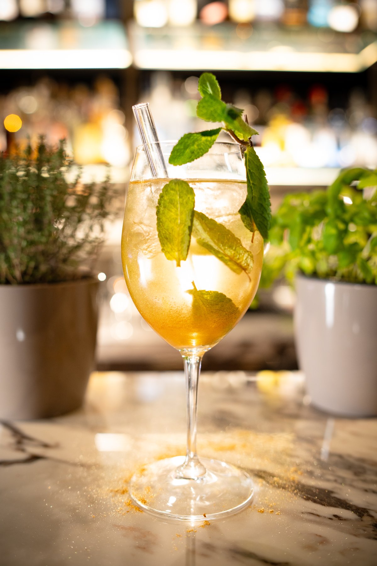 Cocktail con menta fresca